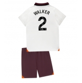 Manchester City Kyle Walker #2 Uit tenue voor kinderen 2023-24 Korte Mouwen (+ broek)