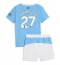 Manchester City Matheus Nunes #27 Thuis tenue voor kinderen 2025-26 Korte Mouwen (+ broek)