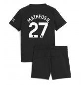 Manchester City Matheus Nunes #27 Uit tenue voor kinderen 2025-26 Korte Mouwen (+ broek)
