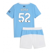Manchester City Oscar Bobb #52 Thuis tenue voor kinderen 2025-26 Korte Mouwen (+ broek)