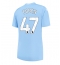 Manchester City Phil Foden #47 Thuis tenue voor Dames 2023-24 Korte Mouwen