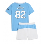 Manchester City Rico Lewis #82 Thuis tenue voor kinderen 2025-26 Korte Mouwen (+ broek)