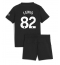 Manchester City Rico Lewis #82 Uit tenue voor kinderen 2025-26 Korte Mouwen (+ broek)
