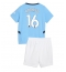 Manchester City Rodri Hernandez #16 Thuis tenue voor kinderen 2024-25 Korte Mouwen (+ broek)