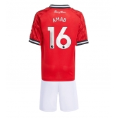 Manchester United Amad Diallo #16 Thuis tenue voor kinderen 2025-26 Korte Mouwen (+ broek)