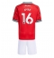 Manchester United Amad Diallo #16 Thuis tenue voor kinderen 2025-26 Korte Mouwen (+ broek)