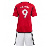 Manchester United Anthony Martial #9 Thuis tenue voor kinderen 2023-24 Korte Mouwen (+ broek)