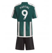 Manchester United Anthony Martial #9 Uit tenue voor kinderen 2023-24 Korte Mouwen (+ broek)