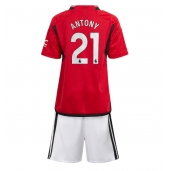 Manchester United Antony #21 Thuis tenue voor kinderen 2023-24 Korte Mouwen (+ broek)