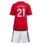 Manchester United Antony #21 Thuis tenue voor kinderen 2023-24 Korte Mouwen (+ broek)