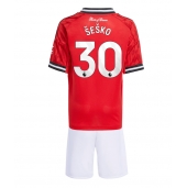 Manchester United Benjamin Sesko #30 Thuis tenue voor kinderen 2025-26 Korte Mouwen (+ broek)