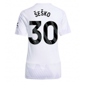Manchester United Benjamin Sesko #30 Uit tenue voor Dames 2025-26 Korte Mouwen