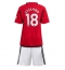 Manchester United Casemiro #18 Thuis tenue voor kinderen 2023-24 Korte Mouwen (+ broek)