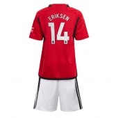 Manchester United Christian Eriksen #14 Thuis tenue voor kinderen 2023-24 Korte Mouwen (+ broek)