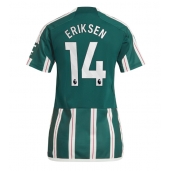 Manchester United Christian Eriksen #14 Uit tenue voor Dames 2023-24 Korte Mouwen
