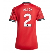 Manchester United Diogo Dalot #2 Thuis tenue voor Dames 2025-26 Korte Mouwen