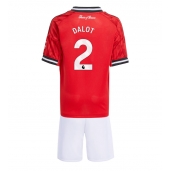 Manchester United Diogo Dalot #2 Thuis tenue voor kinderen 2025-26 Korte Mouwen (+ broek)