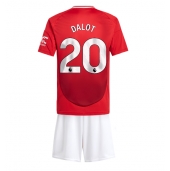 Manchester United Diogo Dalot #20 Thuis tenue voor kinderen 2024-25 Korte Mouwen (+ broek)