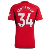 Manchester United Donny van de Beek #34 Thuis tenue 2023-24 Korte Mouwen