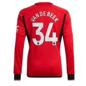 Manchester United Donny van de Beek #34 Thuis tenue 2023-24 Lange Mouwen