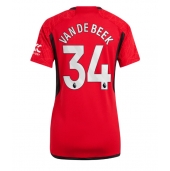 Manchester United Donny van de Beek #34 Thuis tenue voor Dames 2023-24 Korte Mouwen