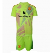 Manchester United Keeper Uit tenue voor kinderen 2024-25 Korte Mouwen (+ broek)
