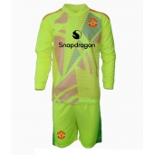 Manchester United Keeper Uit tenue voor kinderen 2024-25 Lange Mouwen (+ broek)