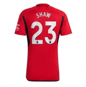 Manchester United Luke Shaw #23 Thuis tenue 2023-24 Korte Mouwen