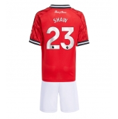 Manchester United Luke Shaw #23 Thuis tenue voor kinderen 2025-26 Korte Mouwen (+ broek)