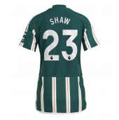 Manchester United Luke Shaw #23 Uit tenue voor Dames 2023-24 Korte Mouwen