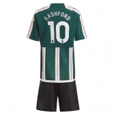 Manchester United Marcus Rashford #10 Uit tenue voor kinderen 2023-24 Korte Mouwen (+ broek)
