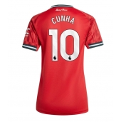 Manchester United Matheus Cunha #10 Thuis tenue voor Dames 2025-26 Korte Mouwen