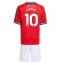Manchester United Matheus Cunha #10 Thuis tenue voor kinderen 2025-26 Korte Mouwen (+ broek)