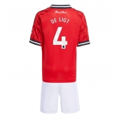 Manchester United Matthijs de Ligt #4 Thuis tenue voor kinderen 2025-26 Korte Mouwen (+ broek)