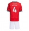 Manchester United Matthijs de Ligt #4 Thuis tenue voor kinderen 2025-26 Korte Mouwen (+ broek)