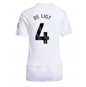 Manchester United Matthijs de Ligt #4 Uit tenue voor Dames 2025-26 Korte Mouwen