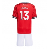 Manchester United Patrick Dorgu #13 Thuis tenue voor kinderen 2025-26 Korte Mouwen (+ broek)
