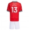 Manchester United Patrick Dorgu #13 Thuis tenue voor kinderen 2025-26 Korte Mouwen (+ broek)