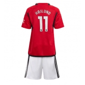 Manchester United Rasmus Hojlund #11 Thuis tenue voor kinderen 2023-24 Korte Mouwen (+ broek)