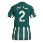 Manchester United Victor Lindelof #2 Uit tenue voor Dames 2023-24 Korte Mouwen