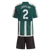 Manchester United Victor Lindelof #2 Uit tenue voor kinderen 2023-24 Korte Mouwen (+ broek)