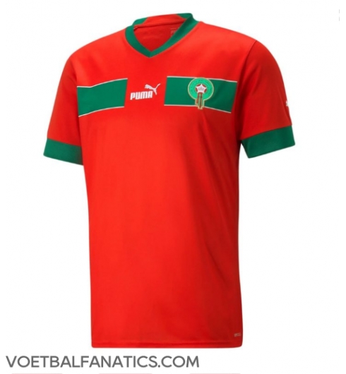 Marokko Thuis tenue WK 2022 Korte Mouwen