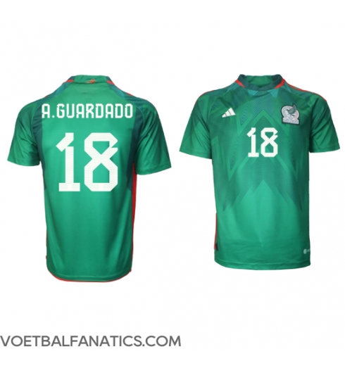 Mexico Andres Guardado #18 Thuis tenue WK 2022 Korte Mouwen