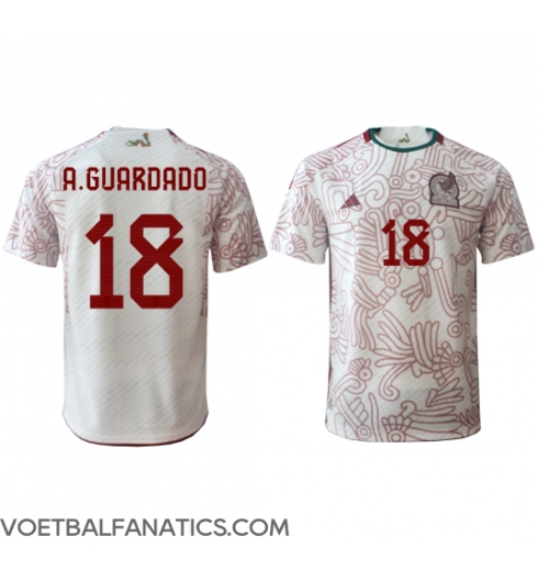 Mexico Andres Guardado #18 Uit tenue WK 2022 Korte Mouwen