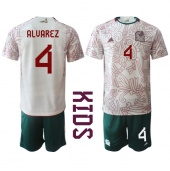Mexico Edson Alvarez #4 Uit tenue voor kinderen WK 2022 Korte Mouwen (+ broek)