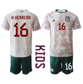 Mexico Hector Herrera #16 Uit tenue voor kinderen WK 2022 Korte Mouwen (+ broek)