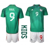 Mexico Raul Jimenez #9 Thuis tenue voor kinderen WK 2022 Korte Mouwen (+ broek)