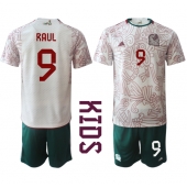 Mexico Raul Jimenez #9 Uit tenue voor kinderen WK 2022 Korte Mouwen (+ broek)