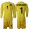 Nederland Bart Verbruggen #1 Keeper Uit tenue voor kinderen EK 2024 Lange Mouwen (+ broek)