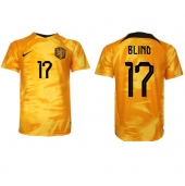Nederland Daley Blind #17 Thuis tenue WK 2022 Korte Mouwen